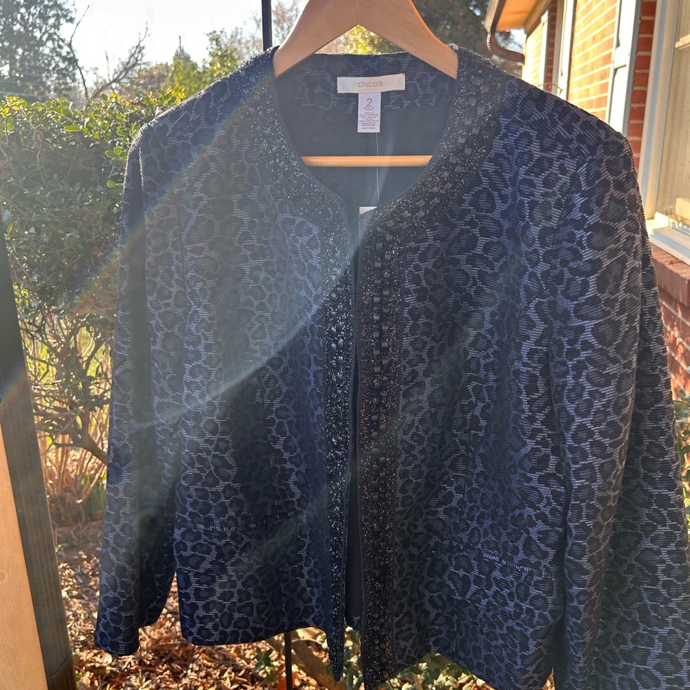 Chico's Navy Textured Jacket